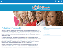 Tablet Screenshot of californiapediatriccare.com